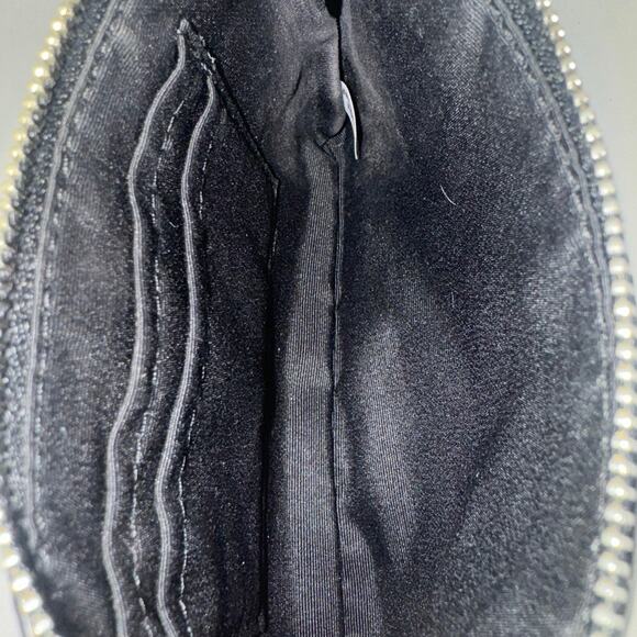 Coach Black Pebbled Leather Wristlet with Shearling Trim - Picture 7 of 7
